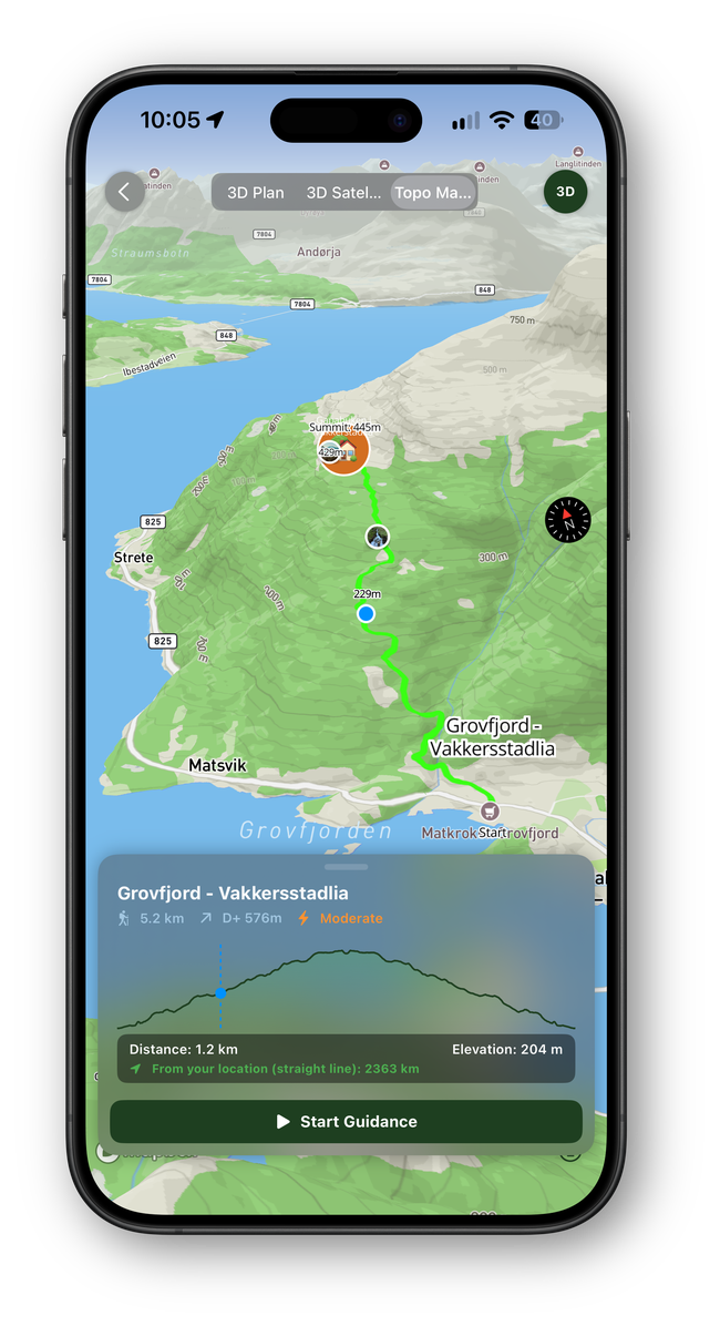 Navigation GPX et cartographie Topo 3D Mapbox - iPhone 17 Pro Max