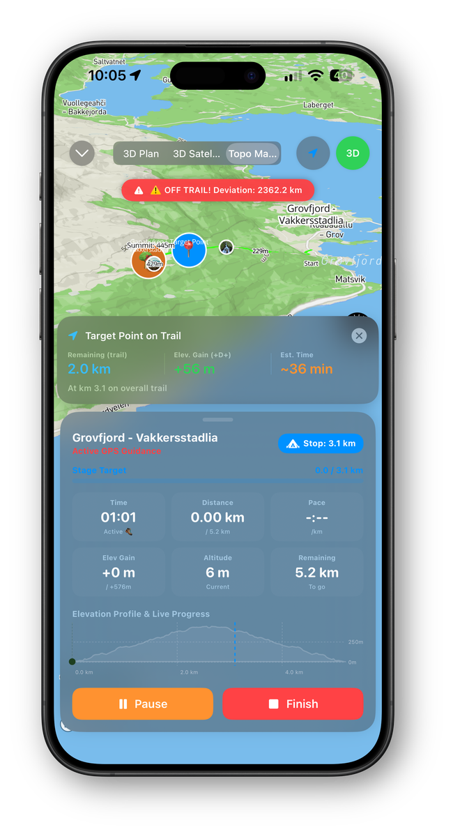 Guidage GPS Live & Hors Tracé - iPhone 17 Pro Max