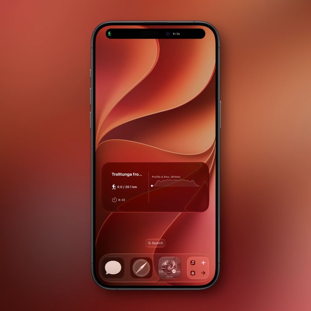 Widget Home Screen & Dynamic Island YourTrail