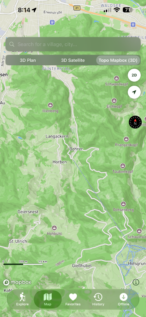 Carte Topo 3D Mapbox