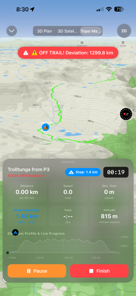 Suivi GPS Actif et Alerte Hors-Tracé
